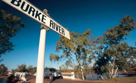Signage for Bourke River Boulia