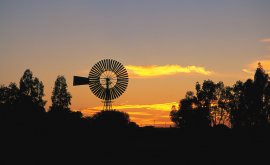 Sunset and Windmil in Ilfracombe