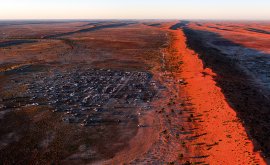 Sunset on the Sand dunes in Birdsville
